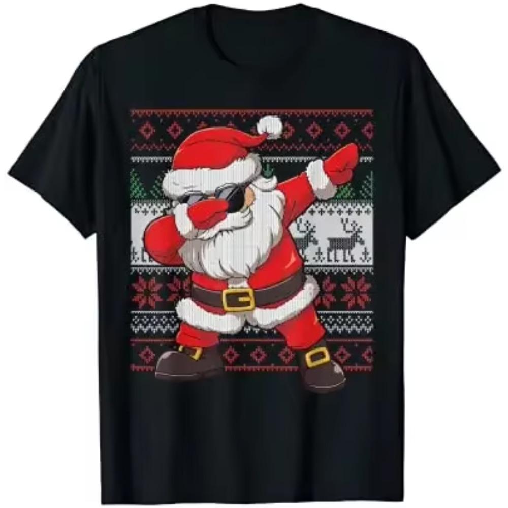 

Футболка для мальчиков Dabbing Santa Funn Ugly Christmas S чёрный