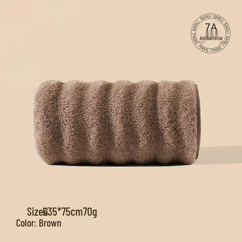 7A Antibacterial Water Ripple Bath Towel - Absorbent & Soft for Adults 75x35 cm