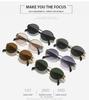 2024 Oval Metal Sunglasses: Trendy Small Round Lens for Men & Women