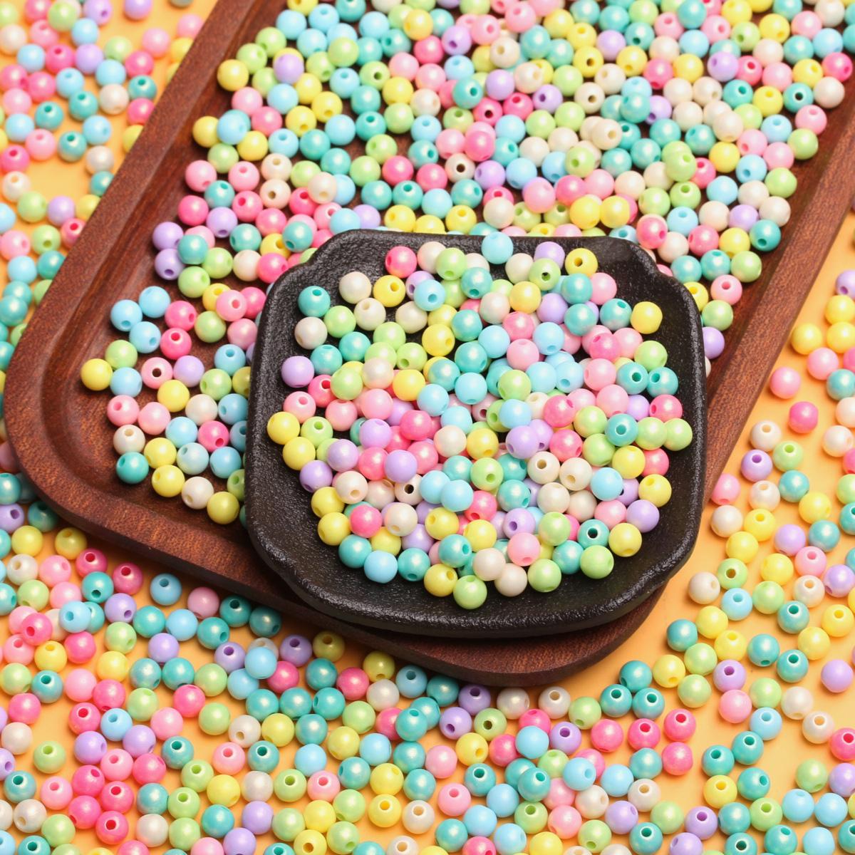 

500 г/пакет, около 5500 шт. свободные бусины, аксессуары для изготовления ювелирных изделий, круглые бусины 6 мм, материал ручной работы, гладкая поверхность, ручное изготовление, твердое тело