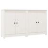 VidaXL 2x Buffets Armoires Latérales Meubles de Rangement Armoires de Rangement Organisateurs de Maison Salon Blanc 70x35x80 3114065