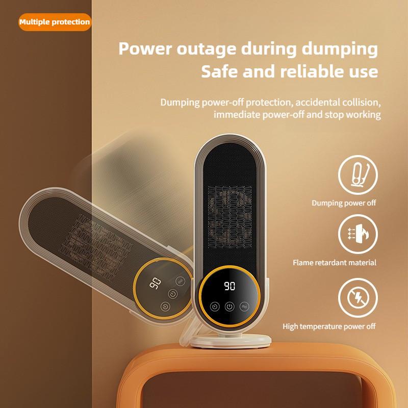 1200W High Power Electric Heater Winter Home Office Desktop Heating Fan Ceramic PTC Heating Small Warm Air Blower