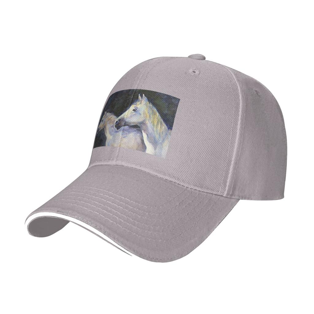 Double Horse Portrait Design Cap Casual Baseball Caps Adjustable Hat Hip Hop Summer Unisex Baseball Hats Customizable
