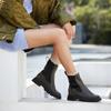 Clarks Classic Vintage British Style Short Chelsea Boots Women boots Black 261747084