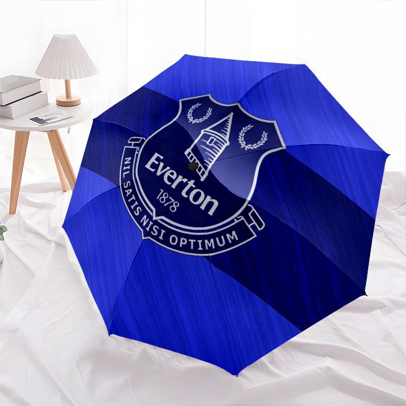 Vzor fotbalového klubu Everton, automatický skládací deštník, přenosný a skládací design, 8 drátů, vánoční nebo narozeninový dárek.
