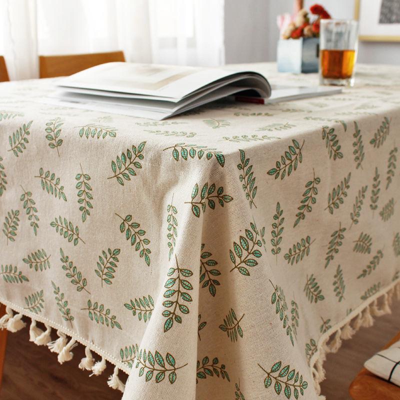 Nordic Cotton Linen Tablecloth Soft Comfortable Durable Waterproof Heat Insulation Square Tassel Trendy Fresh Dining Table Cloth