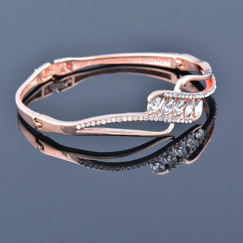 Japanischer koreanischer Stil Nische einfaches Armband Rose Gold Silber Farbe Cz Armband für Frauen Schmuck Trend Zd1 Ko1