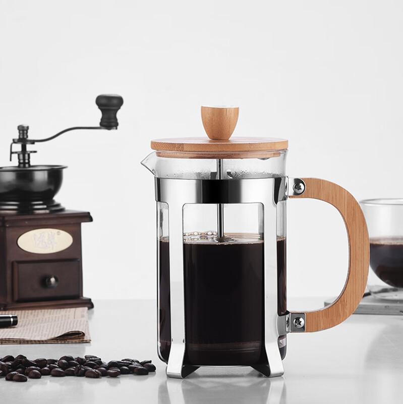

LISM Wooden Handle French Press Coffee Maker