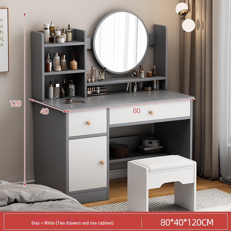 Modern Large Capacity Makeup Vanity with Storage for Bedroom