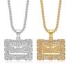 Rhinestone Pendent Necklace for Men Hip Hop Jewelry Accessories