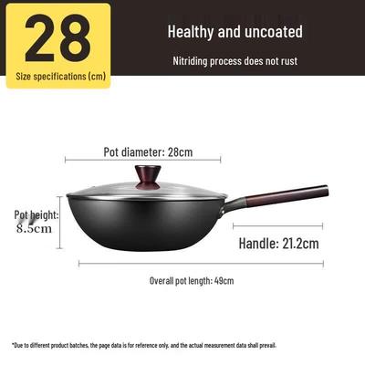 Nitrided Iron Stir-Fry Wok