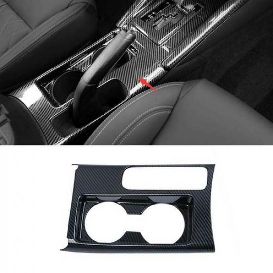 Carbon Fiber Front Water Cup Cover Trim For Mitsubishi Outlander Sport 2020-2024