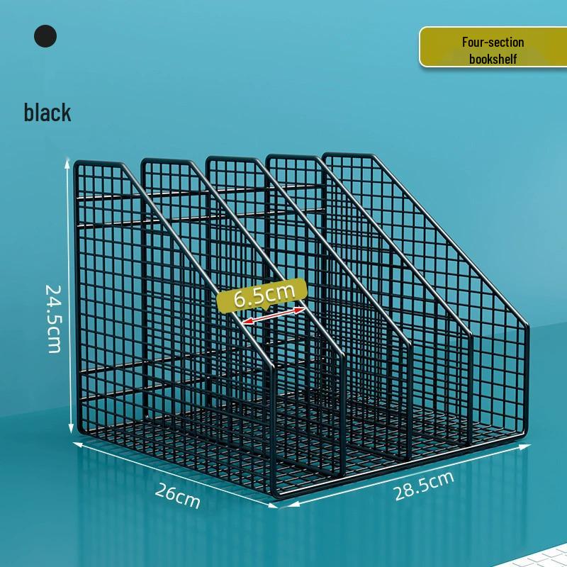 Large Metal Desk Organizer File Holder and Bookshelf