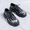 Height-increasing men's shoes big head and thick sole 2025 new British dress trend men's leather shoes 2025 direct sales 9520-R