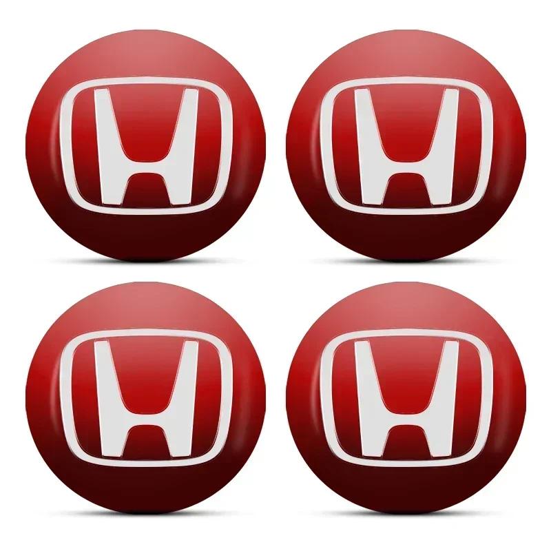 Para Honda 56MM Calota Central de Roda de Carro Adesivos com Logo Emblema de Aro Styling de Carro Para Honda Mugen Power TypeR Accord FIT HRV CRV Odys