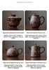 Handmade Ceramic Teapot Agarwood Glaze Ball Filter Teapot for Gongfu Tea Ceremony Home Brewing Tea Set Gift Idea