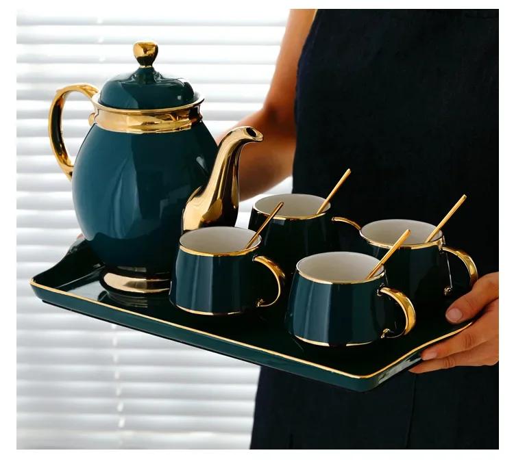 Creative Fashion Nordic Water Cup Teacup Cold Kettle Set English Afternoon Tea Cup And Saucer Daily Ceramic Coffee Cup 200ml