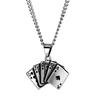 S925 Poker Straight Flush Hanger Ketting - Trendy Minimalistische Ketting voor Mannen & Vrouwen