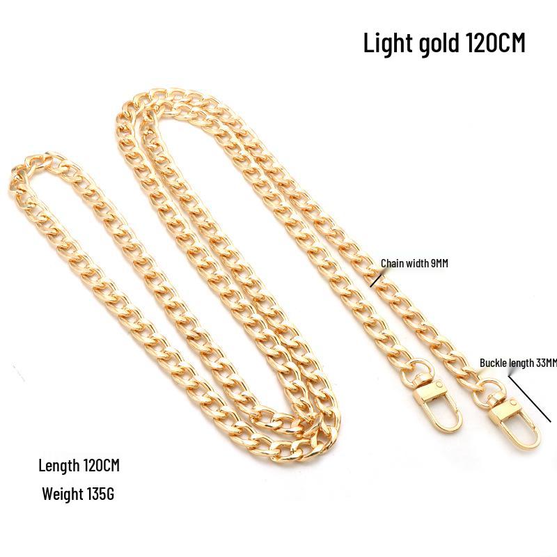 Gold & Silver Metal Chain Replacement for Crossbody Bags - Fragrance Style Accessory with Extension and Decorative Elements