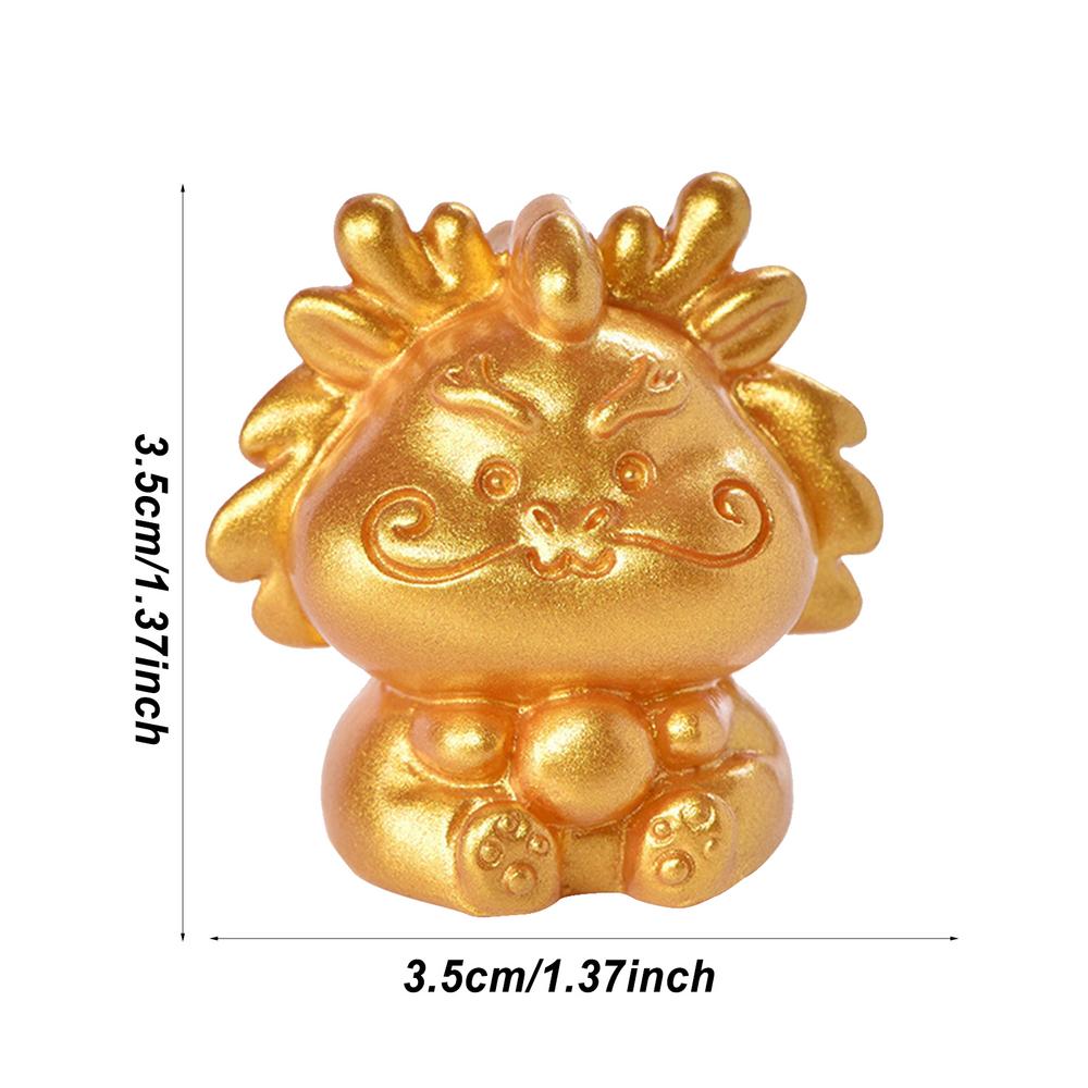 Golden Resin Animal Statue Ornament ChineseZodiac Rat Ox Tiger Rabbit Dragon Snake HorseSheep Monkey Chicken Dog Pig Desk Decor