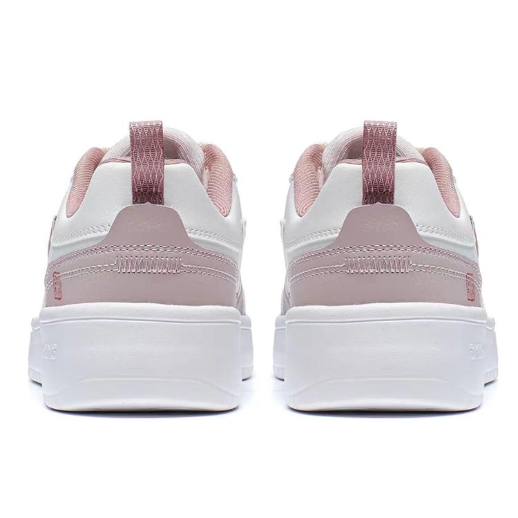 Li Ning Sycee 2 Slip Resistant, Abrasion Resistant, Height Increasing Low Top Skateboard Shoes Women's White Pink AGCT340-1(Team181-)