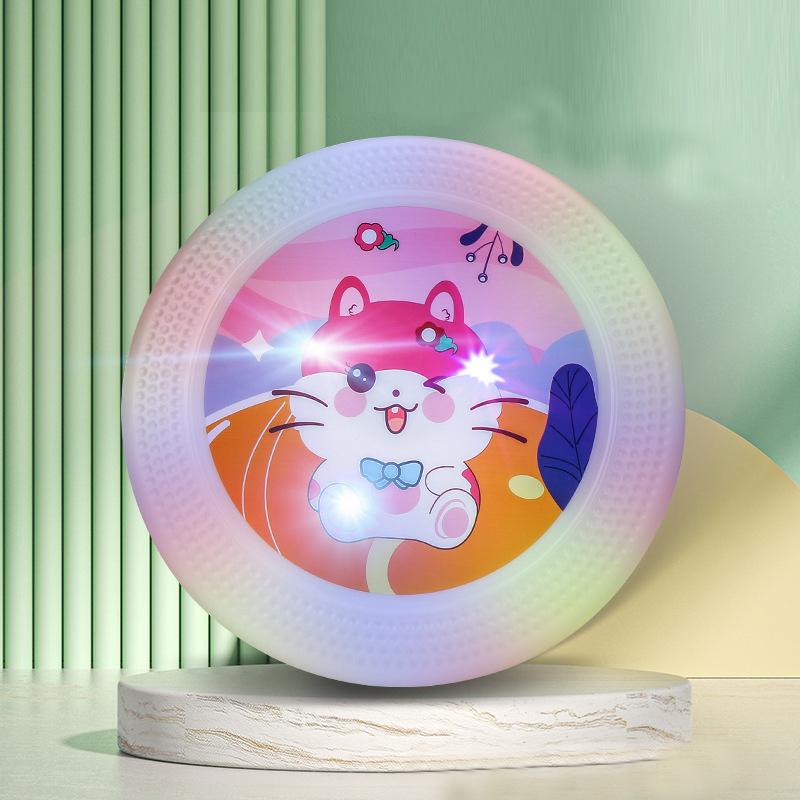 Non-Toxic Outdoor Led Flying Saucer Children Fashion Silicone Toy Ufo Training Parent-Child Game Interactive Toy Pet Dog Flying Saucer