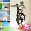 Playful Orangutan Climbing Branches Wall Stickers Decals Monkey Tree Jungle Animal Wall Decals Bedroom Living Room Home Decor