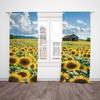 Sunflowers under Blue Sky - HD printed curtain - Polyester material - Suitable for bedroom, living room, study (customizable)