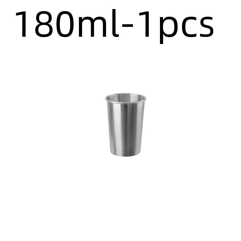 Stainless Steel Metal Cup Beer Cups White Wine Glass Coffee Tumbler Travel Camping Mugs Drinking Tea Mug Set Outdoor