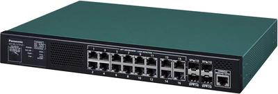 Panasonic LS Networks PN261293 16-portowy przełącznik zasilania PoE Hub GA-ML12TPoE +