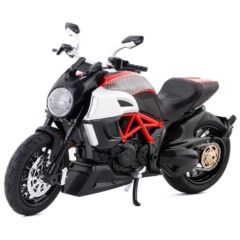 1/12 Scale Ducati Diavel Model Alloy Motorcycle Diecast Model Children's Toy Kids Gift Birthday Present for Boys Display Model