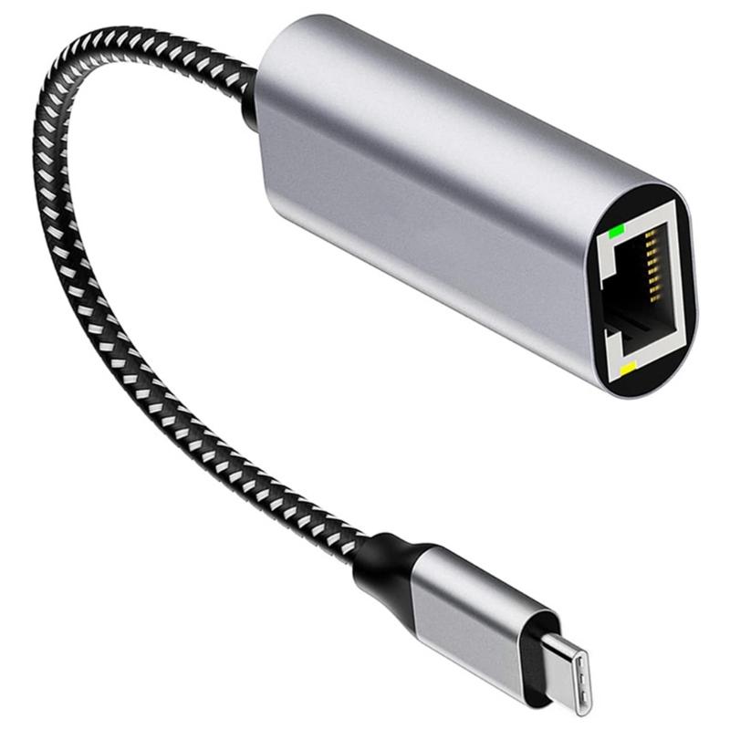Type C to RJ45 Ethernet Adapter USB C to RJ45 Supporting Ethernet Networking Adapter Gigabit Dongle Converter For PC