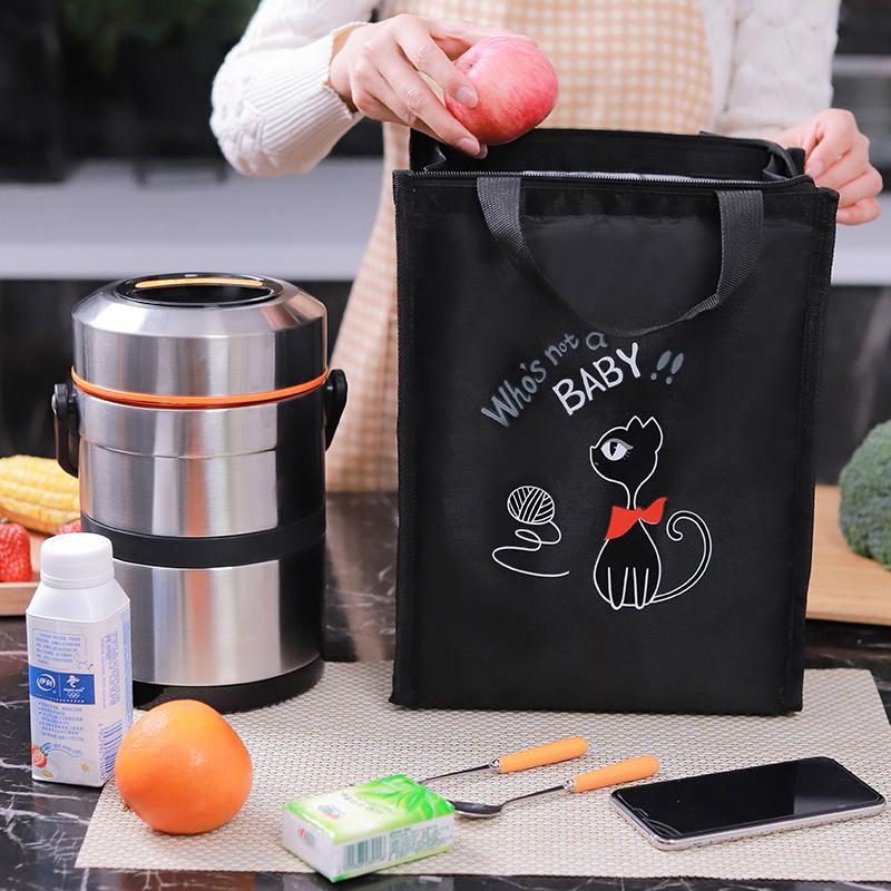 Packing Lunch Boxes Handbags Waterproof Insulation Bucket Bags Student Office Workers Carrying Meals Bento Simple Thick