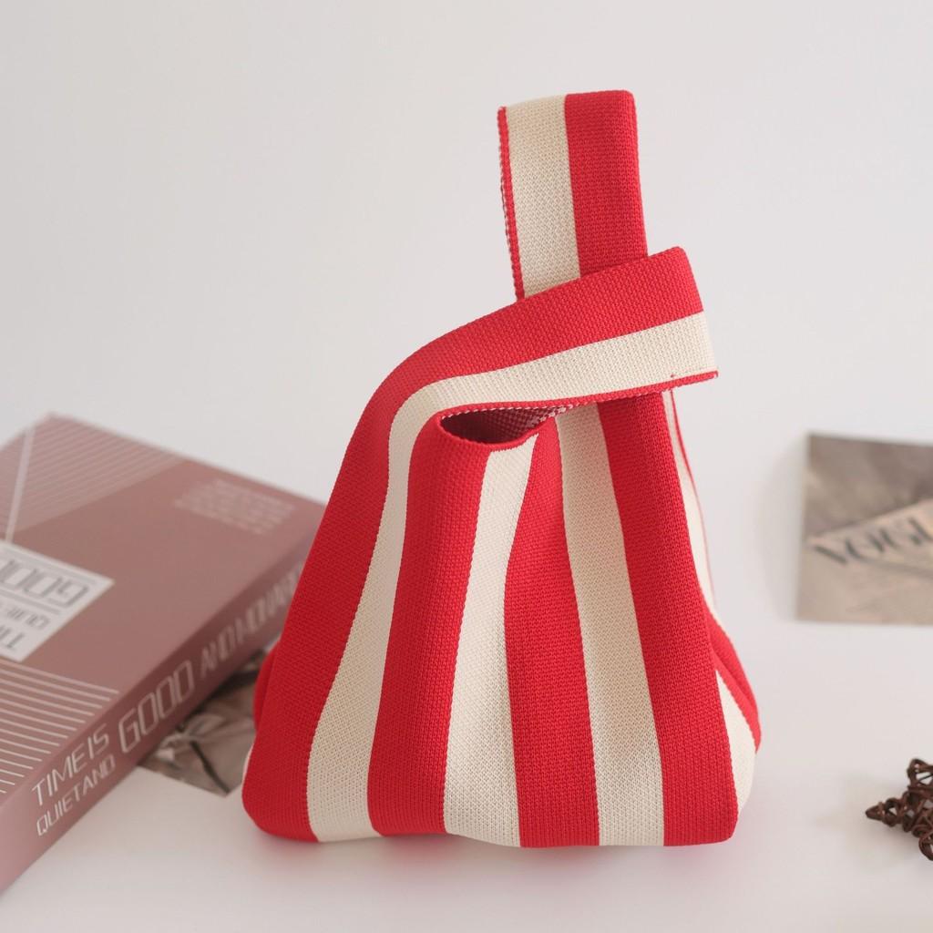 Trendy Knit Bucket Bag For Women Soft And Spacious Tote Bag With Eye-catching Patterns Ideal For Daily Wear And Gifts