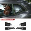 2pcs Rear Window Trim Cover Stickers For Dodge Challenger 2008 up n flag