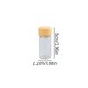 1Pc Clear Glass Bottles With Bamboo Wood Cap Empty Spice Bottles Sealed Reagent Bottle Diy Crafts Decoration Empty Small Jar