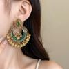 Beaded Tassel Vintage Long Earrings Rhinestone Exaggerated Tassel Earrings  Women