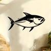 1pc Tuna Fish Metal Wall Art Dynamic Statue Mural Outdoor Garden Patio Decor Weather Resistant Gift for Fishing Season Enthusiasts