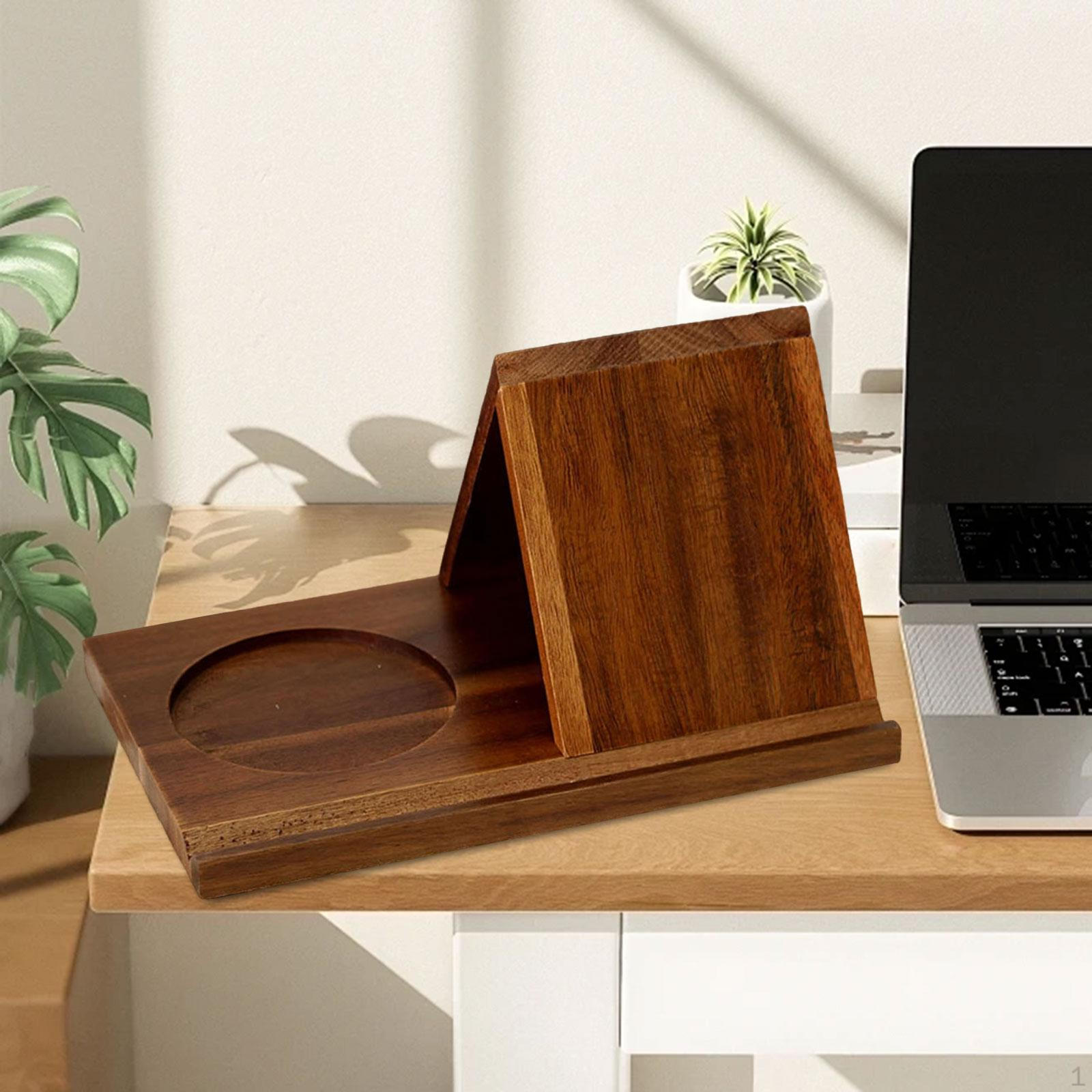 

Ergonomic Triangle Book Rest for Library Table Use Brown