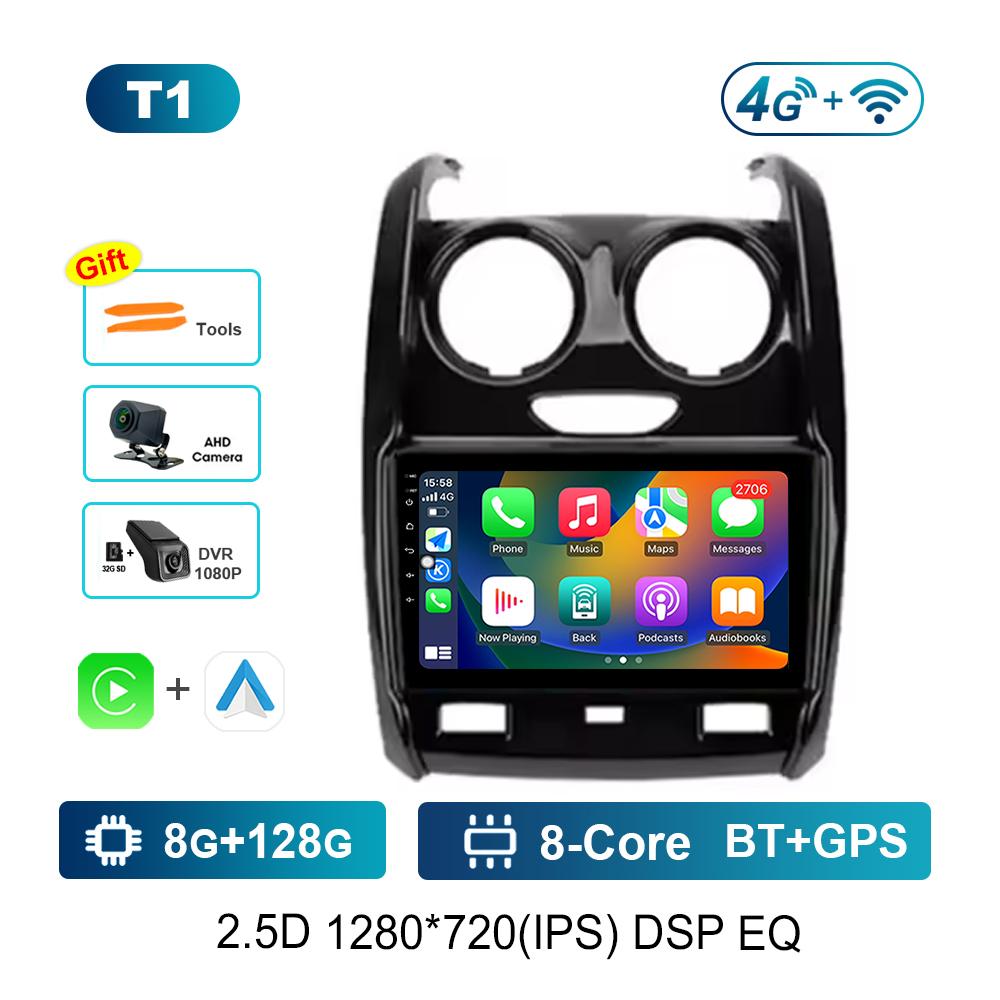 Bluetooth DSP Stereo Car Video Multimedia Player for Renault Duster 2015 - 2020 For LADA Largus 2021 WiFi Android System 4G GPS