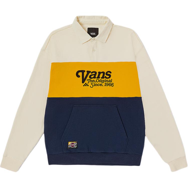Vans Fashion Color Block Pullover Long Sleeve Sweatshirt Unisex sweatshirt Khaki VN0A5F793KS