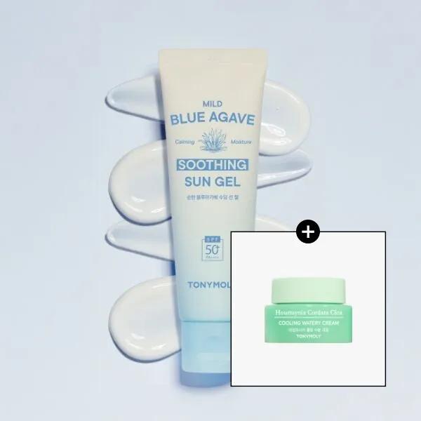 

Мягкий успокаивающий солнцезащитный гель с голубой агавой