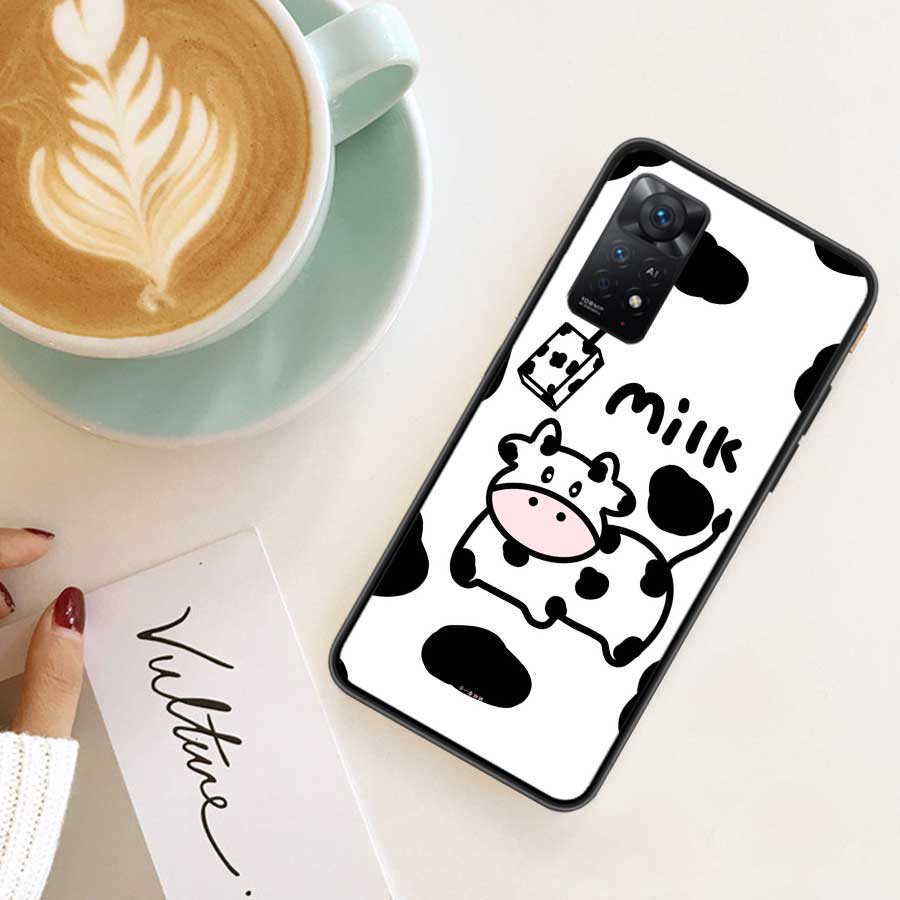 New Cute cow print Phone Case For Redmi Note 13 Pro 5G Plus 12 12C 10 10A 10C 9 9A 9C 9T 8 8A K60 K70 Pro Xiaomi Cover 7 7A 6 6A
