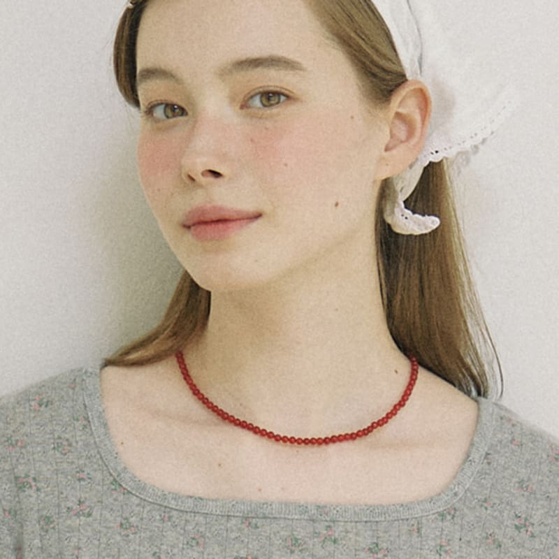 ourhope Onyx Rouge Necklace - Red