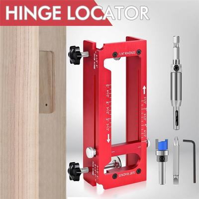 2 In 1 Hinge Drilling Fixture Combination Durable Door Frame Stable Locator Woodworking Installation Screws DIY Auxiliary Tools