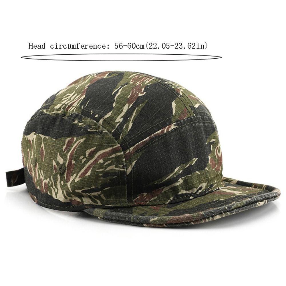 Camouflage Short Brim Caps Versatile Camp Caps Trend Outdoor Hats for Men and Women