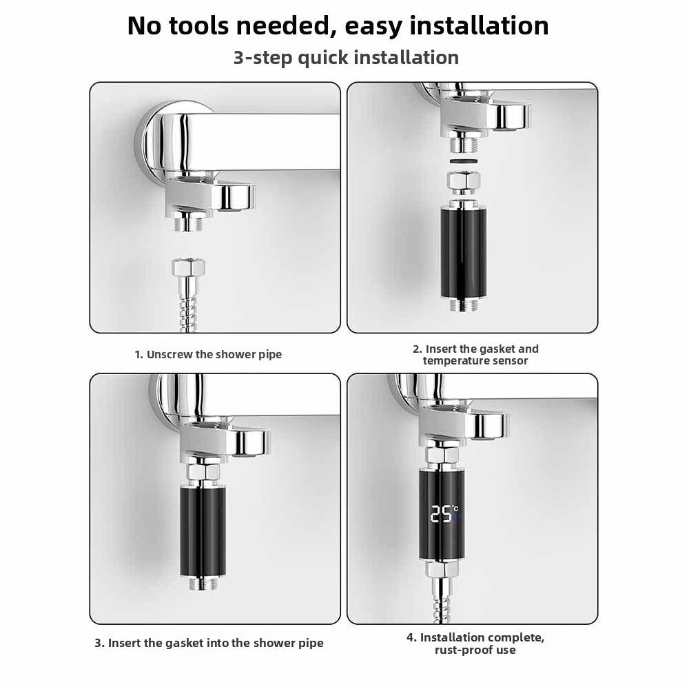 Intelligent Temperature Shower Nozzle Thermometer Faucet Thermometer  Water Temperature Monitoring