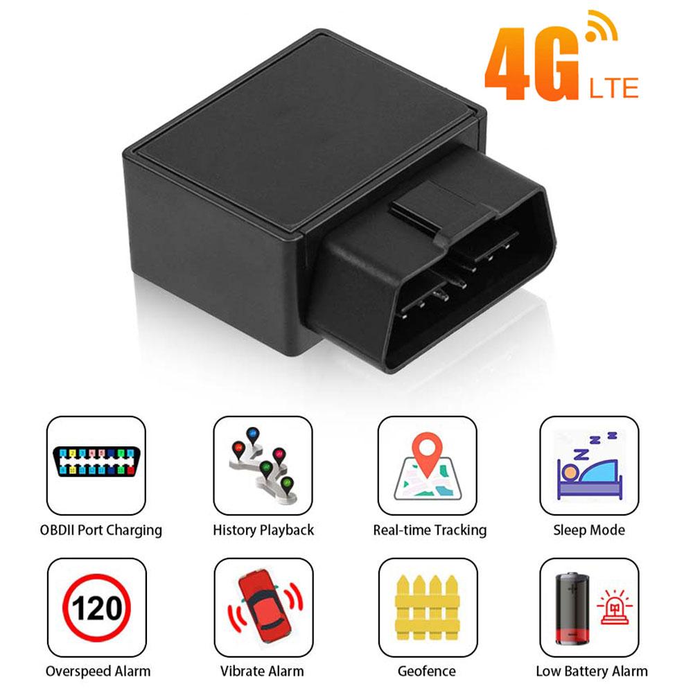 4G OBD2 GPS Tracker Plug Play Vehicle Anti-Theft System with Multi-mode Positioning Geo-fence Alarm And ACC Detection