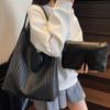 2025 Autumn New Woven Bag Women's Large-capacity Leisure Commuter Child and Mother Handbag Trendy Versatile Tote Bag