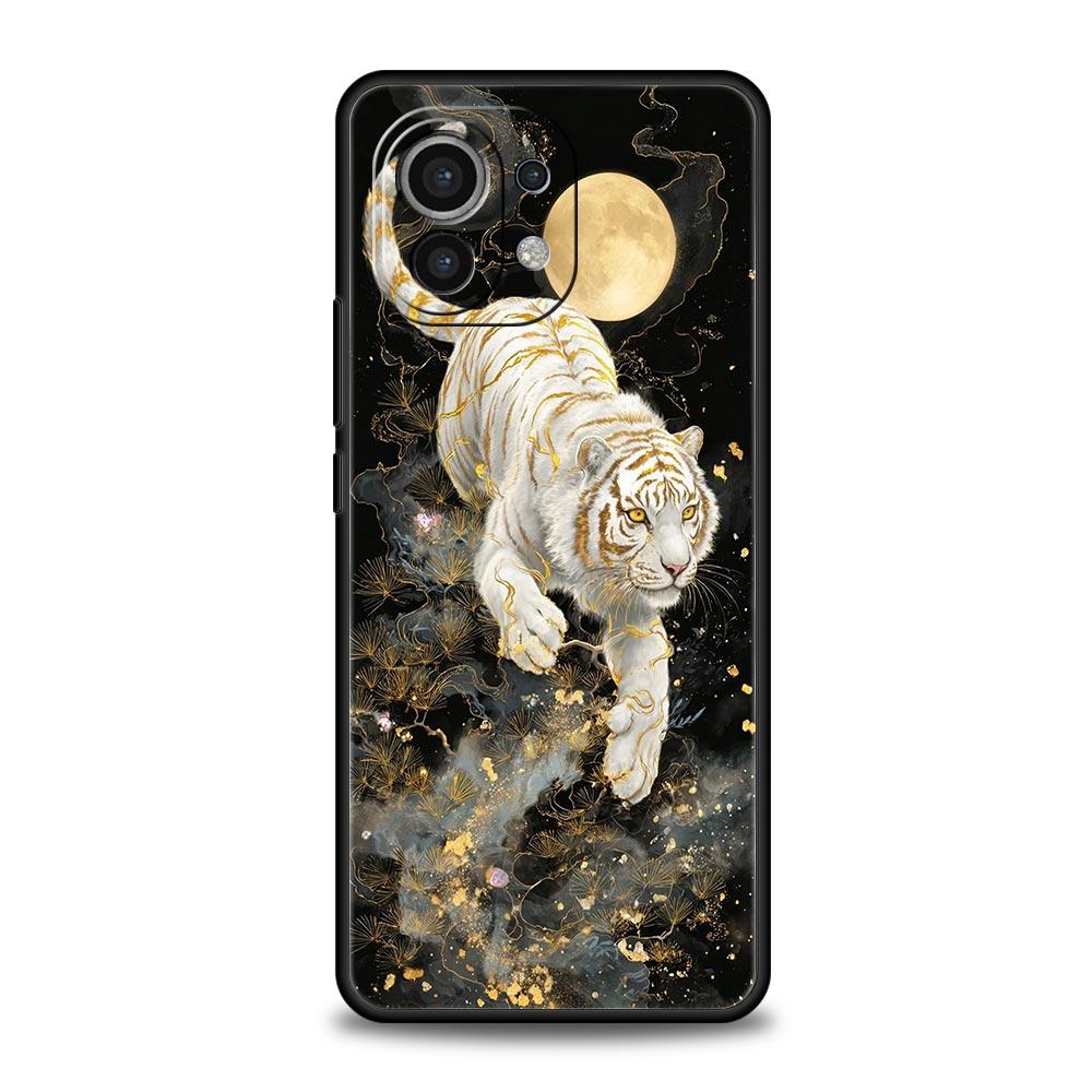

Phone Case For Xiaomi Mi 15 14 13 12 11 Lite 14T 13T 12T 11T Pro Poco X7 X6 X5 X3 Pro F6 F5 F4 Cover Animal White Tiger For Mi 11 Lite